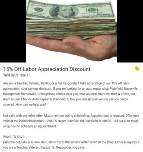 Teachers-Get-15-Percent-Off-Auto-Repair-Labor Teacher Auto Repair Discount At Last Chance Auto Repair